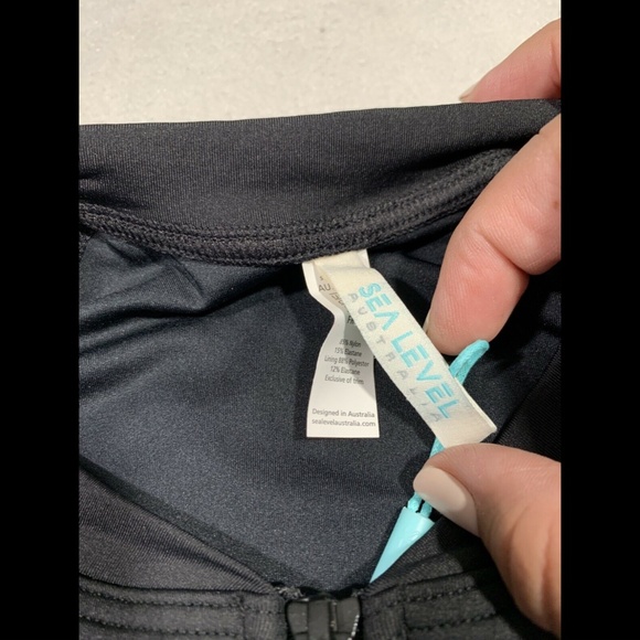 NEW‎ Sea Level Front Zip One-Piece Swimsuit in Black [ 12 US ] - Picture 9 of 12